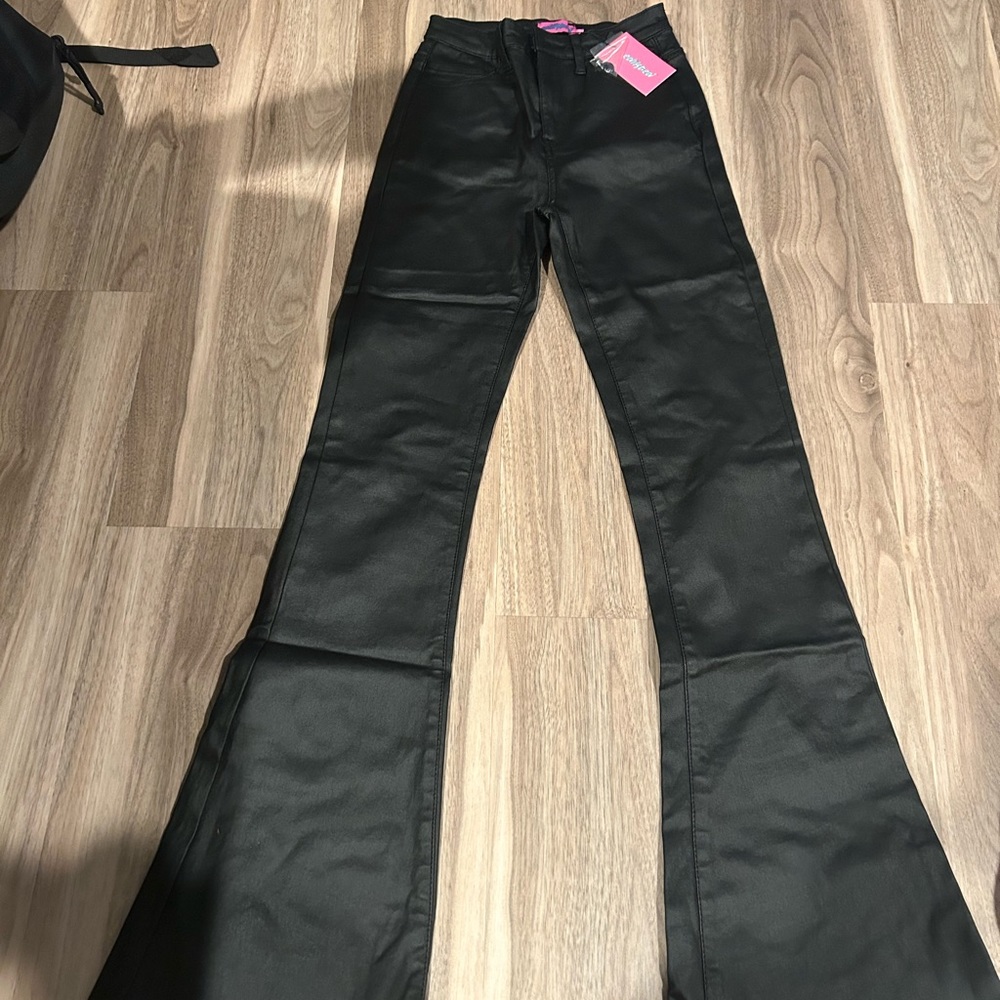 edikted flared leather pants